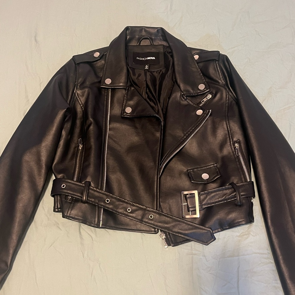 Fashion Nova Black Leather Jacket